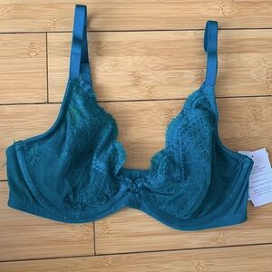 NWT Auden Balconette bra - 34C - turquoise blue